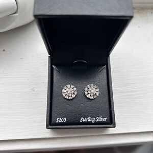 Sterling Silver Floral Stud Earrings
